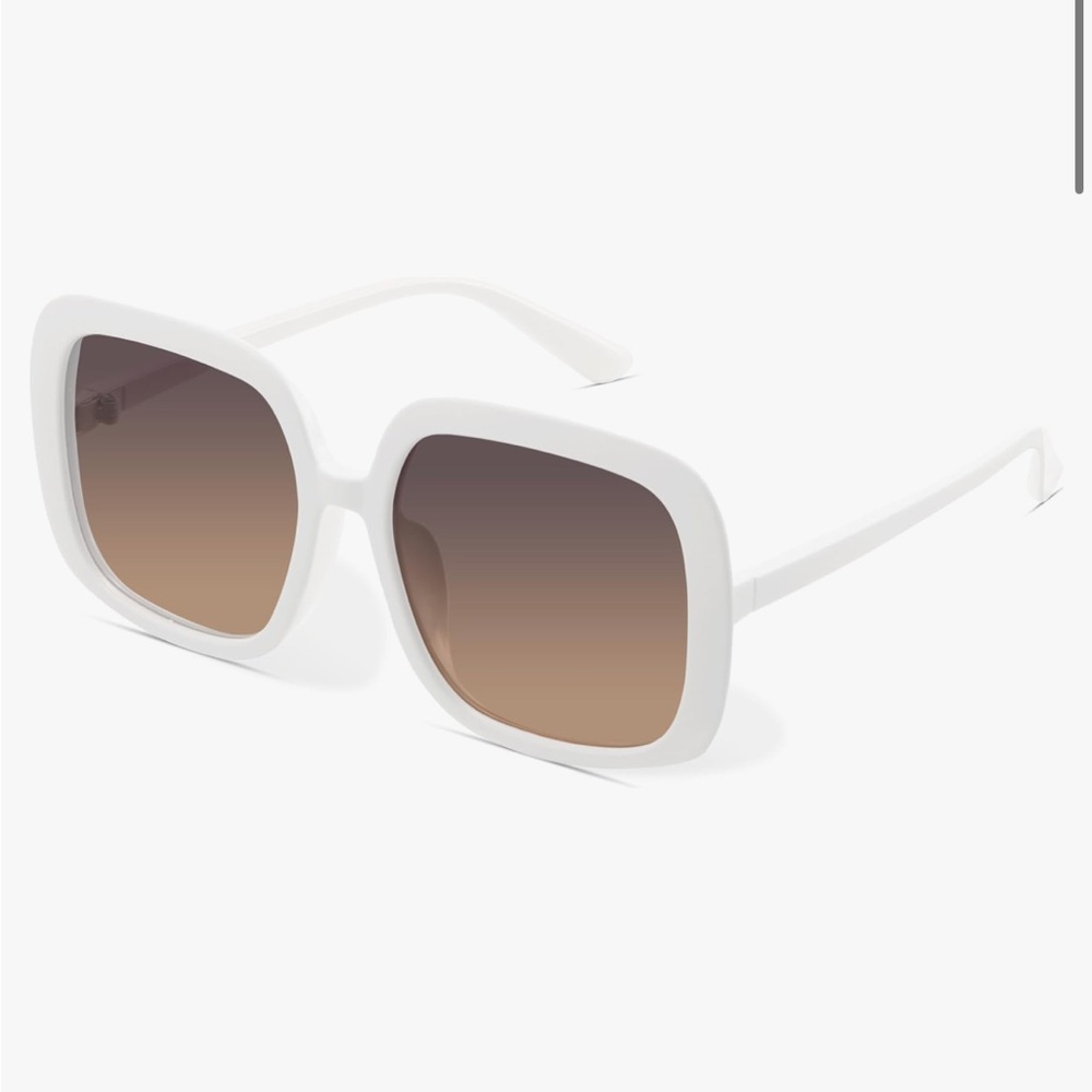 White Oversized Sunglasses